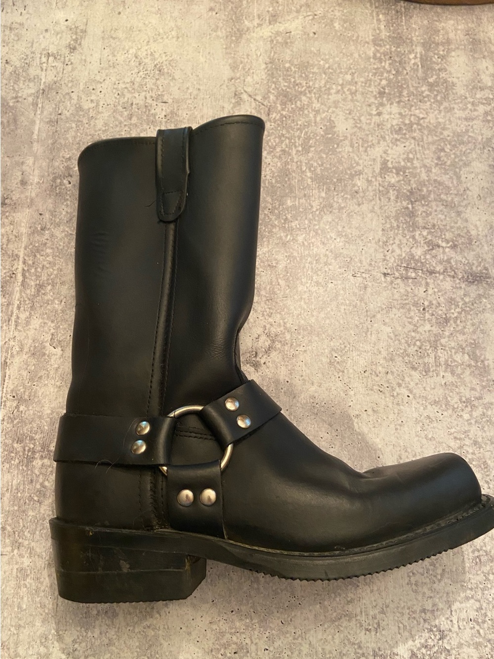 Double H Leather Harness Pull On Motorcycle Boots - Picture 2 of 9